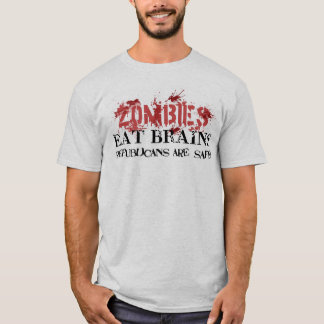 Zombies essen Gehirne, Republikaner sind sicherer T-Shirt