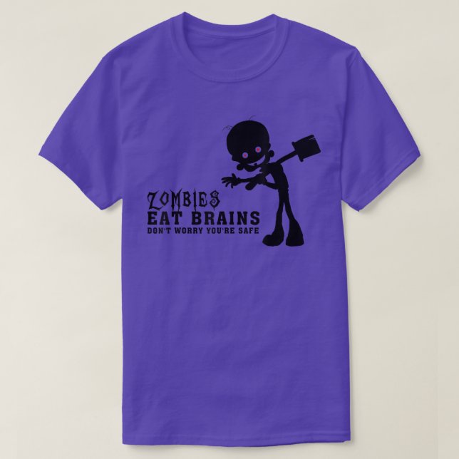 Zombies fressen Gehirne machen sich keine Sorgen,  T-Shirt (Design vorne)