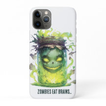 Zombies fressen Gehirne. Spooky Halloween Jar mit 