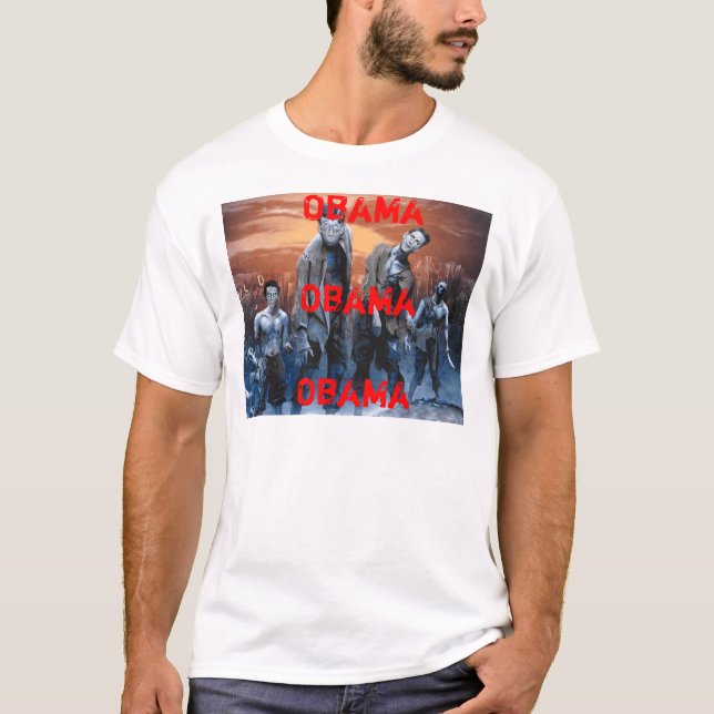 Zombies für Obama T-Shirt (Vorderseite)