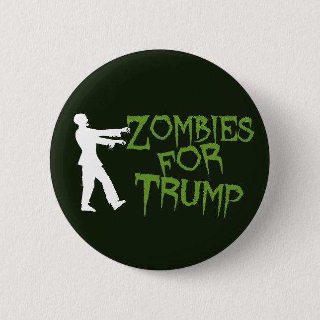 Zombies für Trump-Spaß Button (Vorderseite)