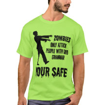 Zombies greifen nur Leute an, die gute Grammatikfr