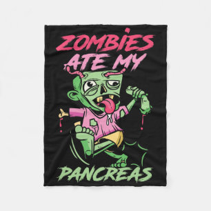 Zombies haben meine Bauchspeicheldrüse gefressen L Fleecedecke