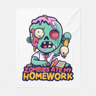 Zombies haben meine Hausaufgaben gefressen Fleecedecke