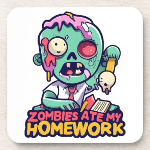 Zombies haben meine Hausaufgaben gefressen Getränkeuntersetzer