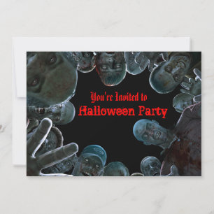 Zombies Halloween-Party Einladung