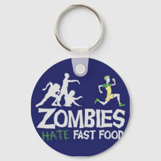 Zombies hassen Fast Food Schlüsselanhänger