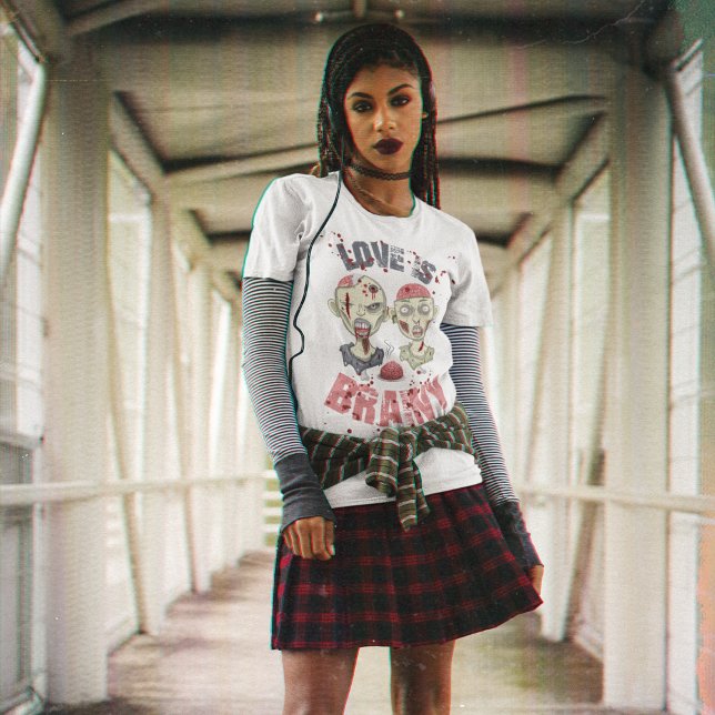 Zombies Liebe ist HirnHalloween-T - Shirt (Von Creator hochgeladen)