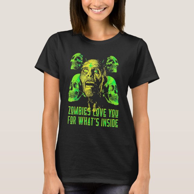Zombies Liebe Sie für was in Grafik T-Shirt (Vorderseite)