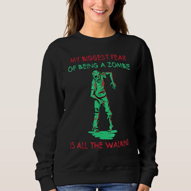 Zombies - Mama - Walking - Übung - Halloween Sweatshirt (Vorderseite)