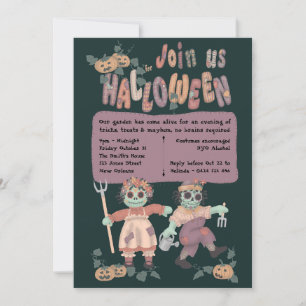 Zombies Poupées de Chiffon - Invitation Halloween