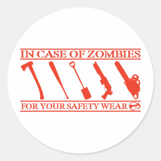 Zombies Runder Aufkleber
