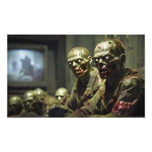Zombies sehen russische Fernsehpropaganda Fotodruck