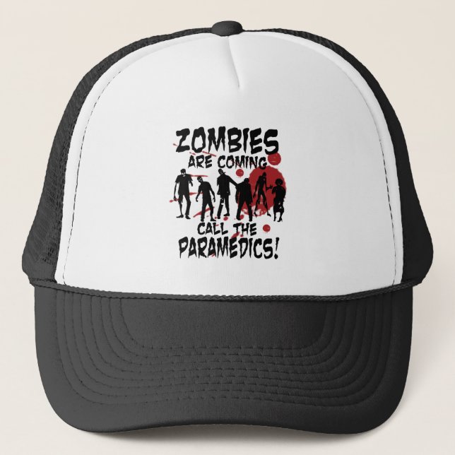Zombies sind kommender Anruf die Sanitäter Truckerkappe (Vorderseite)