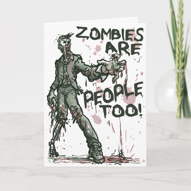 Zombies sind Leute zu gear Karte (Vorderseite)