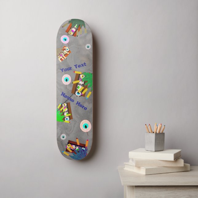 Zombies Süßzahn Skateboard (Wandkunst)