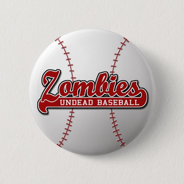 ZOMBIES untoter Baseball - Knopf Button (Vorderseite)