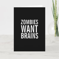 Zombies Will Gehirne, du bist sicher Spaß Grußkart