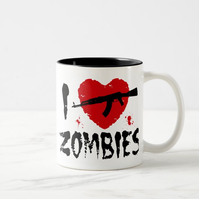 Zombies Zweifarbige Tasse (Rechts)