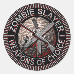 Zombieslayer-Aufkleber Runder Aufkleber