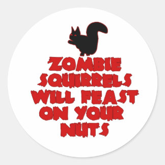 ZombieSquirrelpng Runder Aufkleber