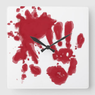 Zombieuhr Quadratische Wanduhr