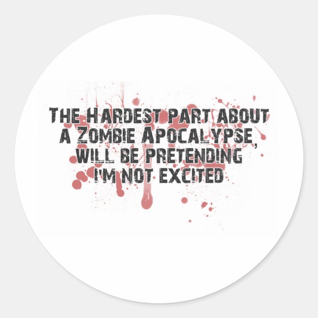 ZombieVerse Runder Aufkleber (Vorderseite)