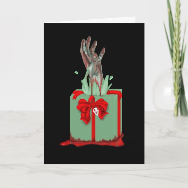Zombieweihnachten Feiertagskarte (Vorderseite)