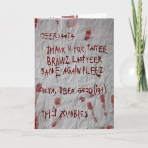 Zombieweihnachtswunsch Feiertagskarte