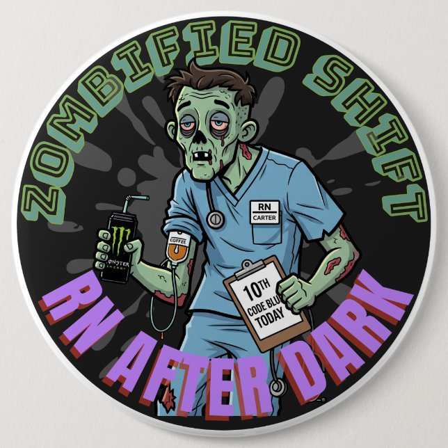 Zombifizierter Shift RN nach dunkelkolossaler Kran Button (Vorderseite)