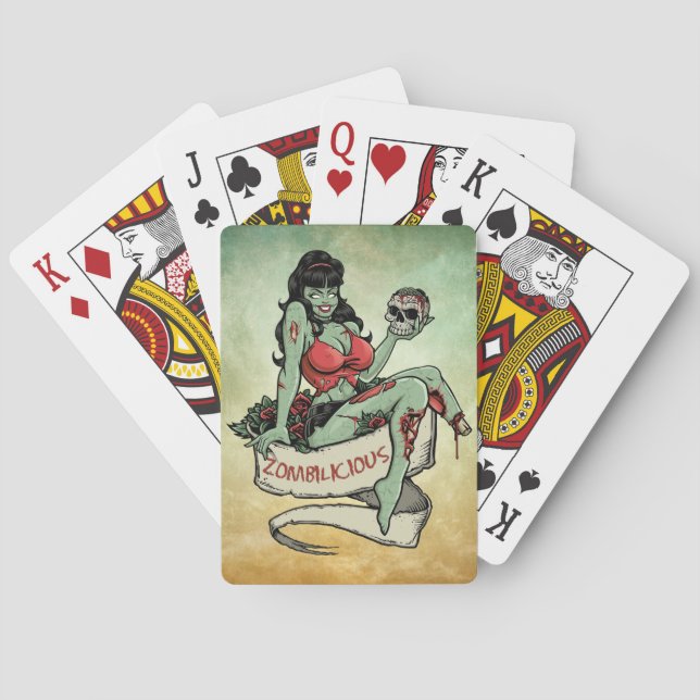 Zombilicious Zombie Girl Spielkarten (Rückseite)