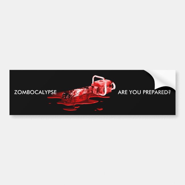 ZOMBOCALYPSE, WERDEN SIE VORBEREITET? AUTOAUFKLEBER (Vorne)