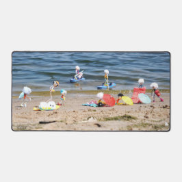 Zomer op het strand met de Fubby's  Schreibtischunterlage