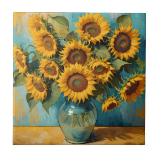 Zomerse Zonnebloemen Fliese