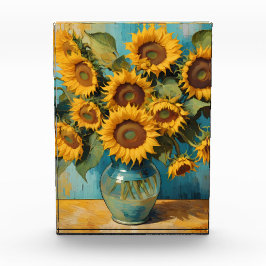 Zomerse Zonnebloemen Fotoblock