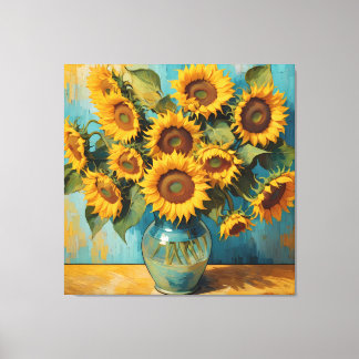 Zomerse Zonnebloemen Leinwanddruck