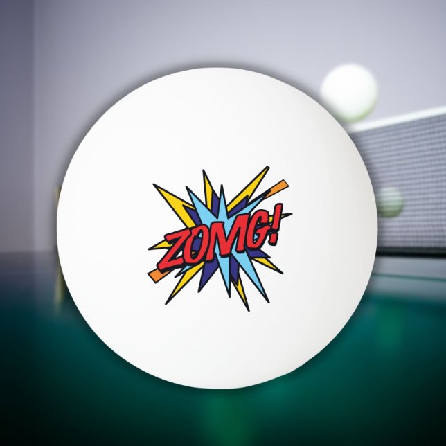 ZOMG Funny Cool Comic Book Quote Modern Tischtennisball (ZOMG Funny Cool Comic Book Quote Modern Ping Pong Ball)