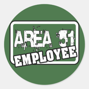 ZONE 51 Autocollant employé