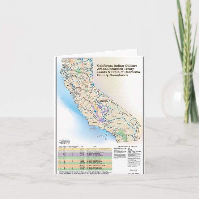 Zone culturelle indienne de Californie - Carte pou (Devant)