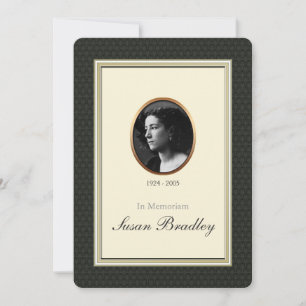 Zone photo ovale 3 Faire-part funéraire traditionn