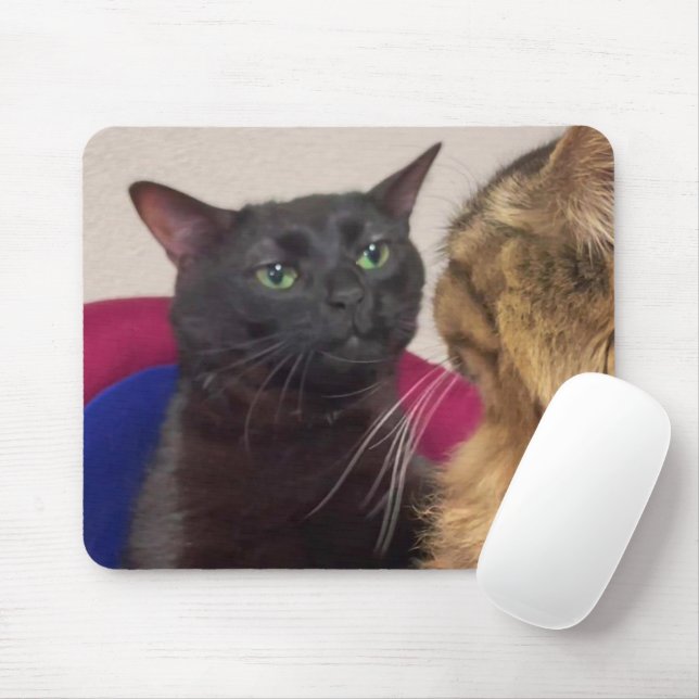 Zoned Out Cat Meme Mouse Pad Mousepad (Mit Mouse)