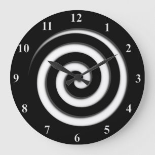 Zonen-heraus Schwarzes gewundene Hypno Wanduhr
