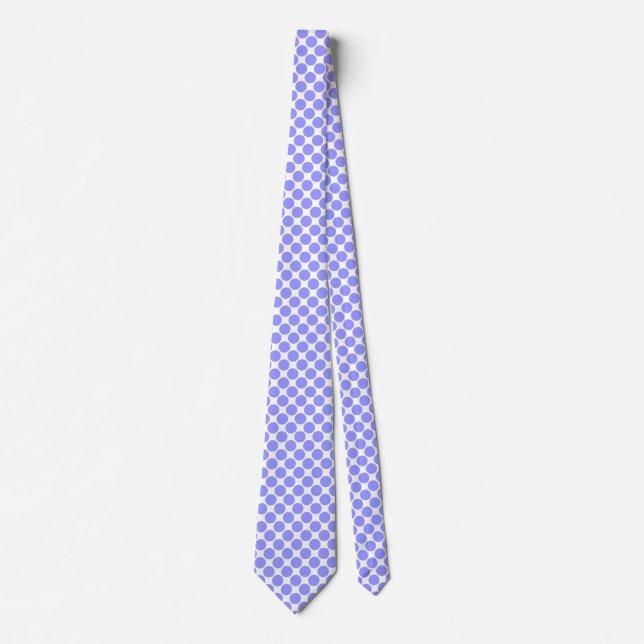 Zones diagonales - Bleu pastel sur Cravate blanche (Devant)