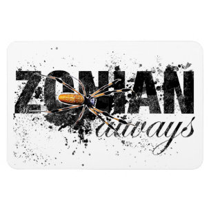 Zonian immer mit der Spinne (gemasert) Magnet