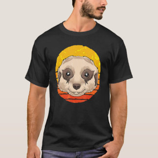 Zoo Animal Africa Safari Retro Meerkat T-Shirt