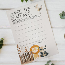 Zoo Animals Baby Showraten Sweet Mess Game Flyer