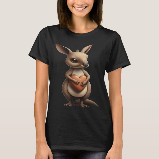Zoo Animals For Children Cute Kangaroo Australia C T-Shirt (Vorderseite)