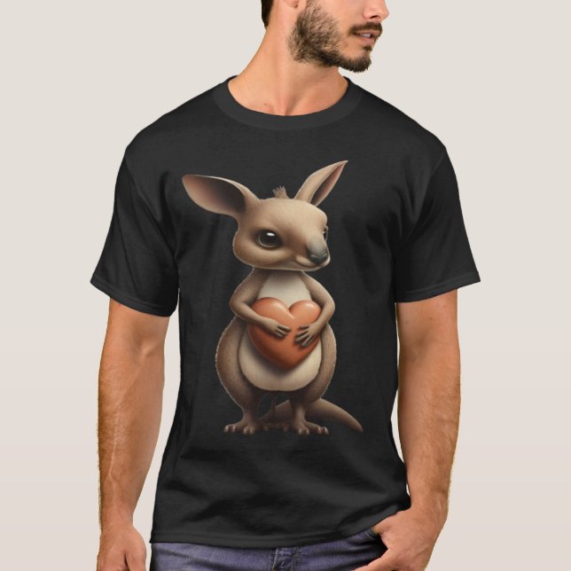 Zoo Animals For Children Cute Kangaroo Australia C T-Shirt (Vorderseite)