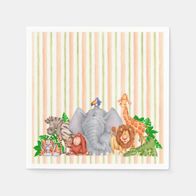 Zoo Animals - Napkins Serviette (Vorderseite)