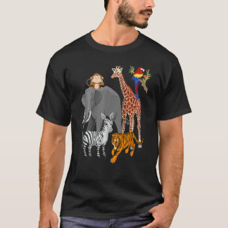 Zoo Animals Wildlife Birthday Party A Day At The Z T-Shirt